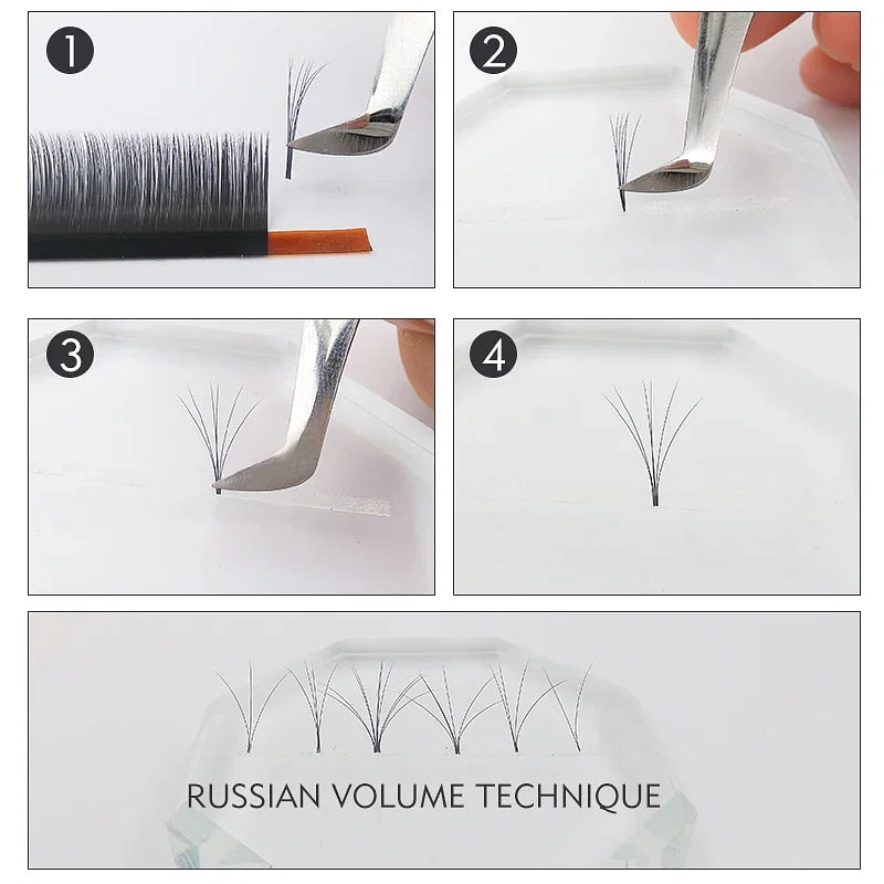 Curl: D, Thickness: 0.05mm, Length: 8mm - Genie 20pcs/lot All Sizes Mink individual lash Extensions hybrid set volume eyelash extensions mega volume individual eyelashes