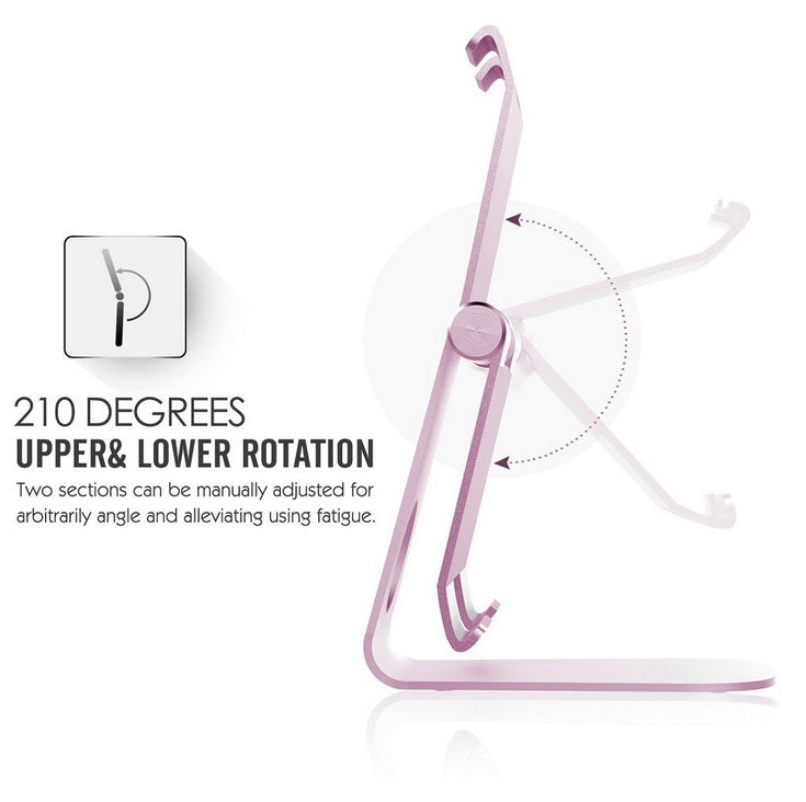 270 Rotatable Foldable Aluminum Alloy Desktop Holder Tablet Stand for Samsung Galaxy Tab Pro S iPad Pro10.5 9.7" 12.9'' iPad Air Surface Pro 4 Kiosk POS Stand gray