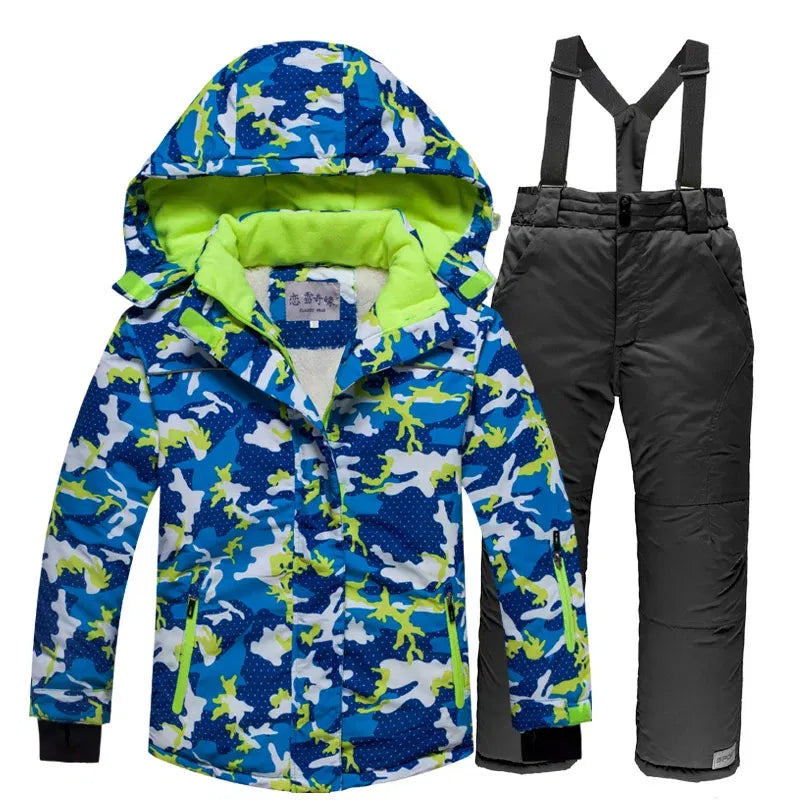 Color: black, Kid Size: 7 - OLEKID -30 Degree Russian Winter Children Ski Suit Plus Velvet Warm Waterproof Jacket Coat Boy Overalls 3-20 Years Girl Snowsuit