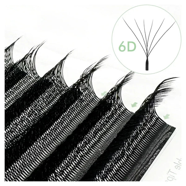 Color: Brushed Chrome, Curl: LU, Thickness: 0.07mm, Length: 8mm - NATUHANA W-Shaped 4D 5D Volume Eyelash Extensions Premade Volume Fans W Shape Lashes Natural Soft False Eyelashes for Makeup