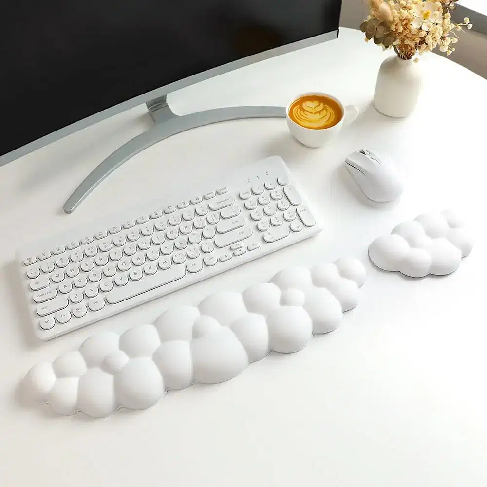 Color: Red - Keyboard Cloud Wrist Rest with Soft Leather Memory Foam Wrist Support/Cushion for Easy Typing and Pain Relief  Rest for office