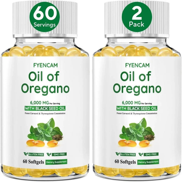 Oil of Oregano with Black Seed Oil – 6000mg | 120 Capsules